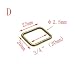 50pcs Metal Wire Formed Rectangle Ring Loops (Antique Brass, 3/4'(20mm))