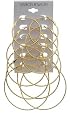 Fashion Hoop Earrings Set of 6 Pairs in Graduated Sizes (Available in Silver, Gold, Multi-Colored, Black/White)