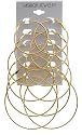 Silver / Gold Round Hoop Earrings Set ( 6 pair in a set ! )