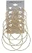 Fashion Hoop Earrings Set of 6 Pairs in Graduated Sizes (Available in Silver, Gold, Multi-Colored, Black/White)