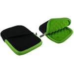 rooCASE Super Bubble Neoprene (Neon Green / Black) Sleeve Case for Tom Tom GO 25 4.3-inch GPS Navigator