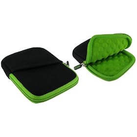rooCASE Super Bubble Neoprene (Neon Green / Black) Sleeve Case for Iomega eGo 1.5TB Portable Hard Drive SuperSpeed USB 3.0 Ruby Red 35329
