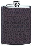 Simran HF-8-ILA Ajmer 8 oz. Brown Alligator Skin Italian Leather Stainless Steel Flask