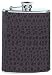 Simran HF-8-ILA Ajmer 8 oz. Brown Alligator Skin Italian Leather Stainless Steel Flask