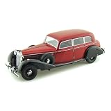 1938 Mercedes-Benz 770K w Figures 1 18 Burgundy by Collectable Diecast