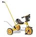 KidCool Trike with Adjustable Push Handle Colour- Yellow