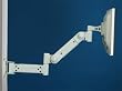 Wall Mount LCD Height Adjustable Monitor Arm with 10" Extension -Supports 5.5 - 17 Lb.- Light Gray