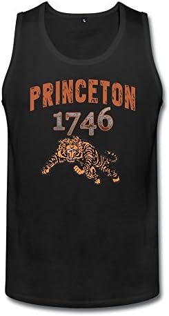 Agongda Men's NCAA Princeton University PU Princeton Tigers Logo Tank Top M Black