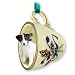 Jack Russell Terrier Dog Teacup Green Holiday Ornament
