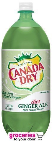 Canada Dry Ginger Ale Diet Green Tea, 2-Liter Bottle (Pack of 6)