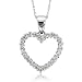 10k White Gold Heart Shape Diamond Necklace Pendant (H-I, I, 0.26 carat)