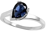 1.20 cts Genuine Sapphire Ring - 14kt White or Yellow Gold FREE GIFT BAG!