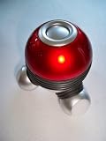 Produkt-Bild: 1 (ein) St&uuml;ck Massageger&auml;t 3 - Punkt - Vibration mit Licht in der Farbe rot metallic