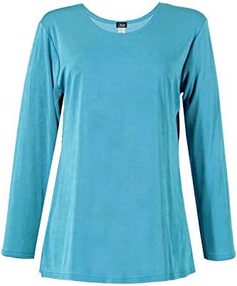 JostarWomen's Basic T Shirts - Long Sleeve Stretch Soft Round Neck Solid Top