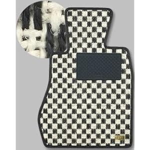【クリックで詳細表示】KARO/カロ フロアマットSISAL/シザル4スカイライン/R32DR用、GT-R除く ホワイト/ブラック