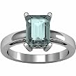 14K White Gold Aquamarine Ring