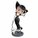 BETTY BOOP LARGE FIGURE ORNAMENT WALKING PUDGY BLACK GLITTER 13.5"