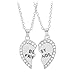 Bling Stars Best Friends Forever Love Heart BFF Diamond Break Pendent Friendship Necklaces