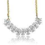 41gNsZNIPTL. SL160  14k Two Tone Gold Cluster Diamond Pendant Necklace