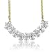 14k Two Tone Gold Cluster Drop Diamond Pendant Necklace (G-H, SI-I, 1.50 carat)