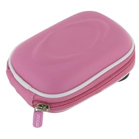 rooCASE EVA Hard Shell (Pink) Case with Memory Foam for Samsung HMX-U10 Ultra-Compact Full-HD Camcorder Red