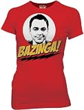 Bazinga with Sheldon Big Bang Theory Womens Juniors t-Shirt