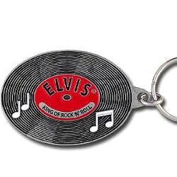 Elvis Presley Pewter Record Keychain