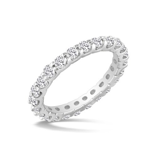 18K White Gold Diamond Anniversary Eternity Ring, Sizes 3-9 ( 2cttw. G-H SI3) online