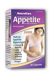 NaturalCare Homeopathic Maximum Appetite Suppressant Capsules for Men and Women, 60-Count Packages (Pack of 2)