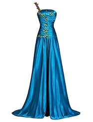 One Shoulder Silk  Cocktail Crystals Crystal  Ball Gown Evening Dress/Homecoming Dress/Bridesmaid Dress/Prom Dress/Party Dress 