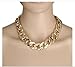 Gold Chunky Large Bling Statement Curb Chain Fashion Necklace Choker By VAGA