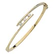 14K Yellow Gold Diamond Bangle Bracelet - 0.33 Ct.