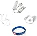 Apple iPod Touch III 3rd Generation Accessory Bundle- Stereo Headset Hands-free + Auto Car Vehicle Charger + Home Wall Travel Charger + Free Stars Stripes Wristband