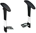 Safco 3495BL Height-Adjustable T-Pad Arms for Metro Series Extended-Height Chairs, BLK/Chrome