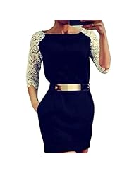 Sexy Cocktail Lace Belted Long Sleeves Polyester Evening Dress/Party Dress/Mini Dress 