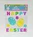Happy Easter 16 Piece Stickers Window Gel Cling Decor Decoration Egg