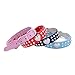Pet Kingdom 2 Rows Rhinestone Bling Heart Studded Leather Dog Collar For Small Or Medium Pet Collar (Blue, Small)