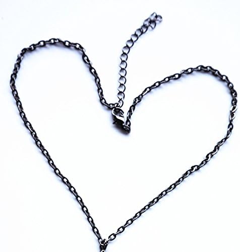 Victorian Gothic Skull Cameo Ivory on Black in Frame Pewter Pendant Fashion Necklace