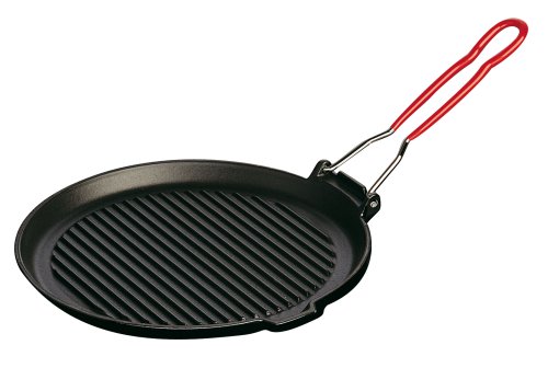Staub Round Grill with Removable Handle, 10 5/8 Inch, Black