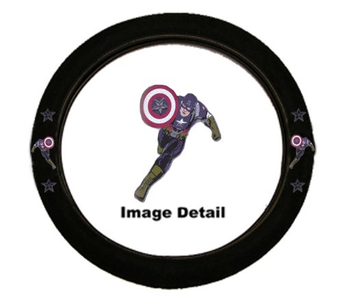  Captain America Marvel Comics Rubber Car Truck SUV Steering Wheel Cover