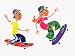 Wallmonkeys Peel and Stick Wall Decals - Children Skateboarding - Removable Graphic