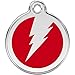 Red Dingo Personalized Flash Pet ID Dog Tag (Large Red)