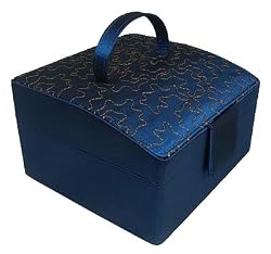 Sapphire Blue Double Layer Jewelry Box