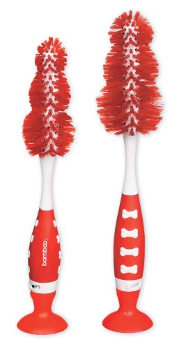 Dog Grooming Brushes:Bamboo Toy Cleaning Brush for Small to Medium Toys