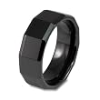 Black Ceramic Ring (8.0mm) - Sizes 8 - 13