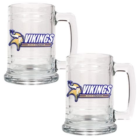 Minnesota Vikings Set of 2 Beer Mugs