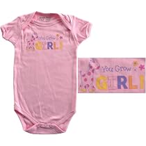 Baby-Says Bodysuit - You Grow GIRL!, 3-6 months