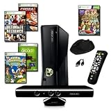 XBOX 360 Slim 4GB 5 Game Kinect Bundle with Accessories