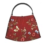 Handbag Heaven Deep Red, Embroidered Handbag