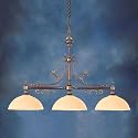 Crystorama Lighting Island Light - Billiard Table Light In Roman Bronze With Ivory Glass